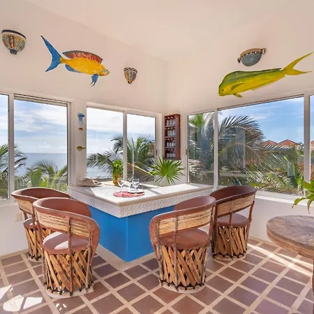 Casa Luna Ocean Front Home In Akumal Half Moon Bay-3